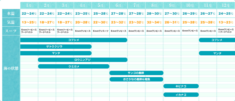 石垣島の気温などの基本データ